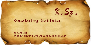 Kosztelny Szilvia névjegykártya